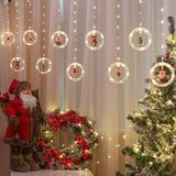 Cascata di Luci LED, con figure natalizie interne