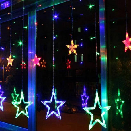 Cascata di Luci Natalizie, con stelle LED