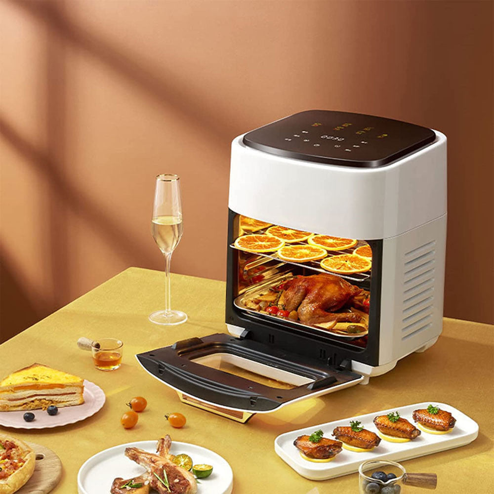 15L air fryer with touch controls and oven opening