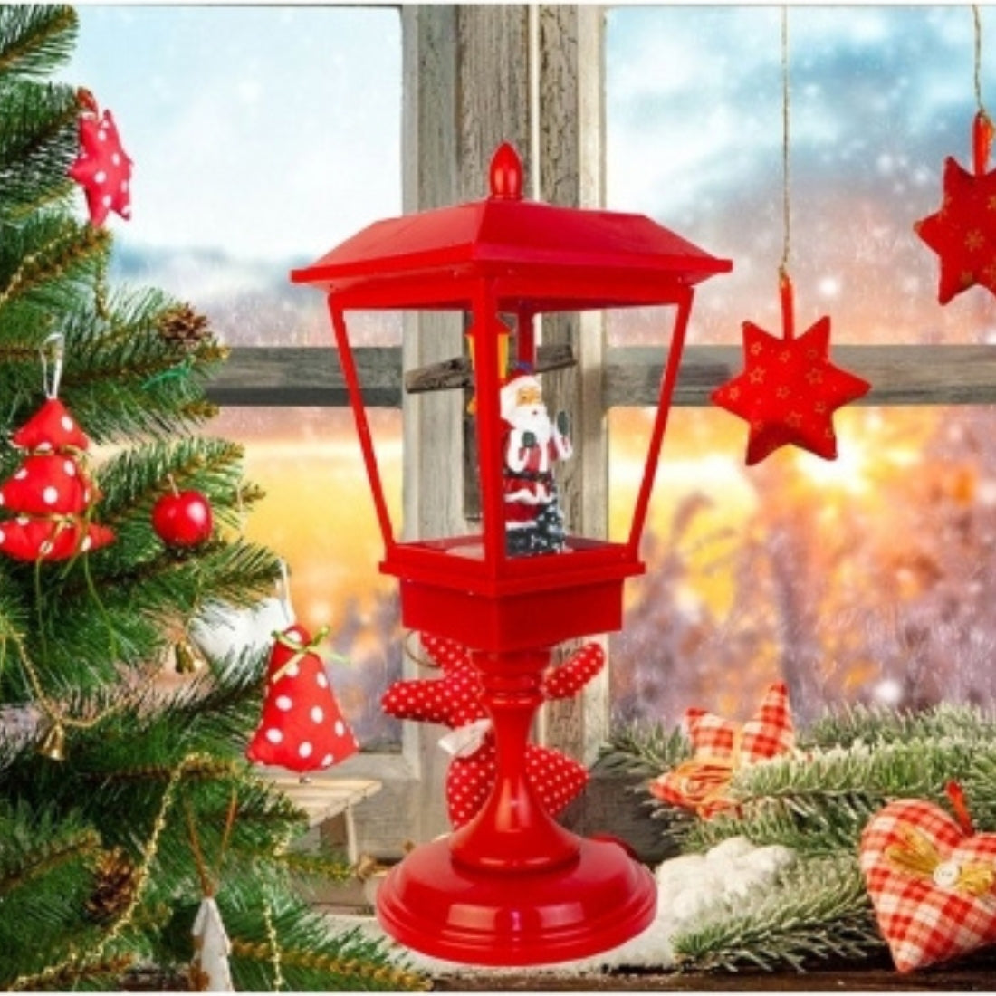 Lanterna Magica natalizia, con effetto neve