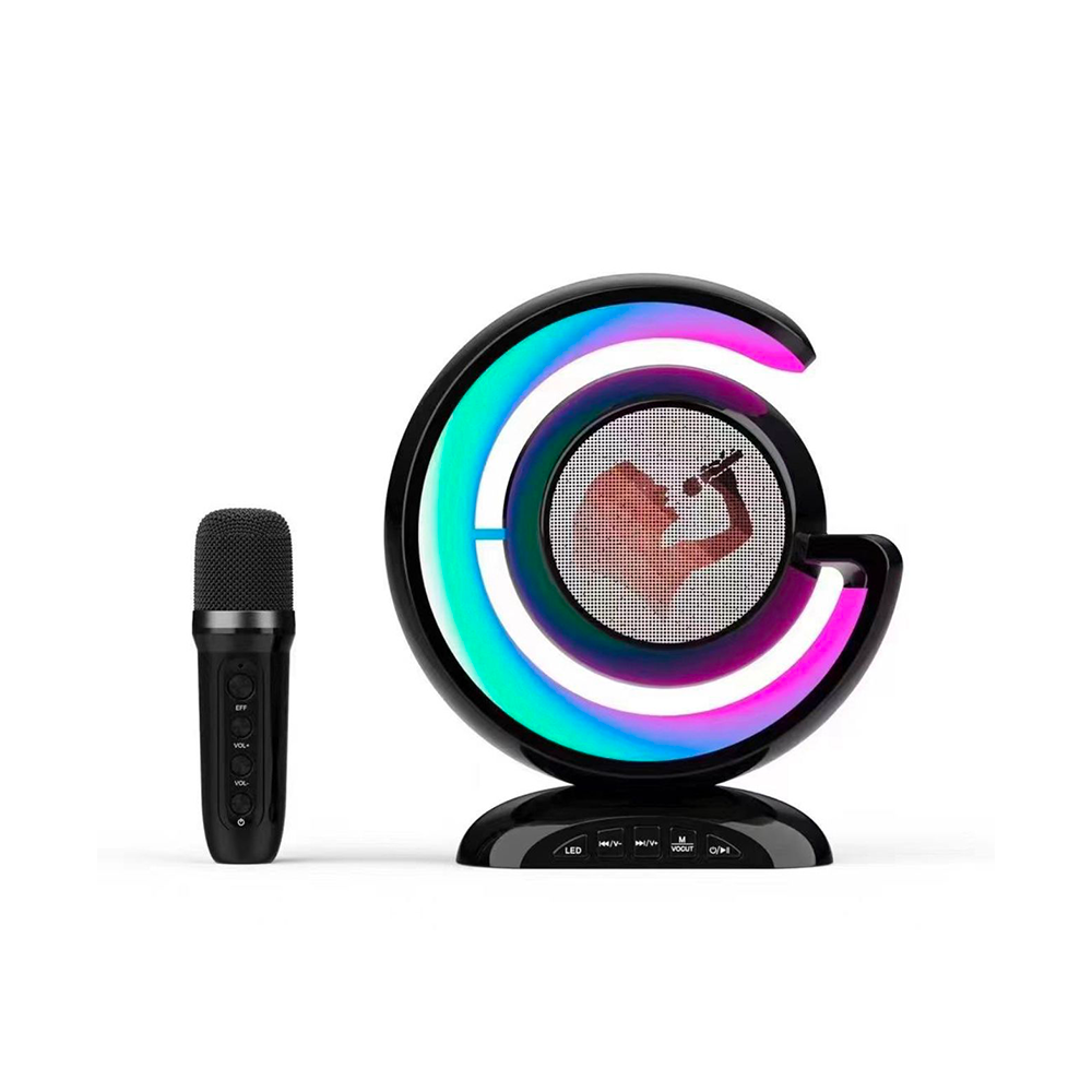 macchina per karaoke con un microfono e altoparlante wireless Bluetooth 5.3