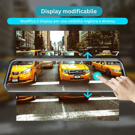 Specchietto Retrovisore Touchscreen - con doppia telecamera 1080P
