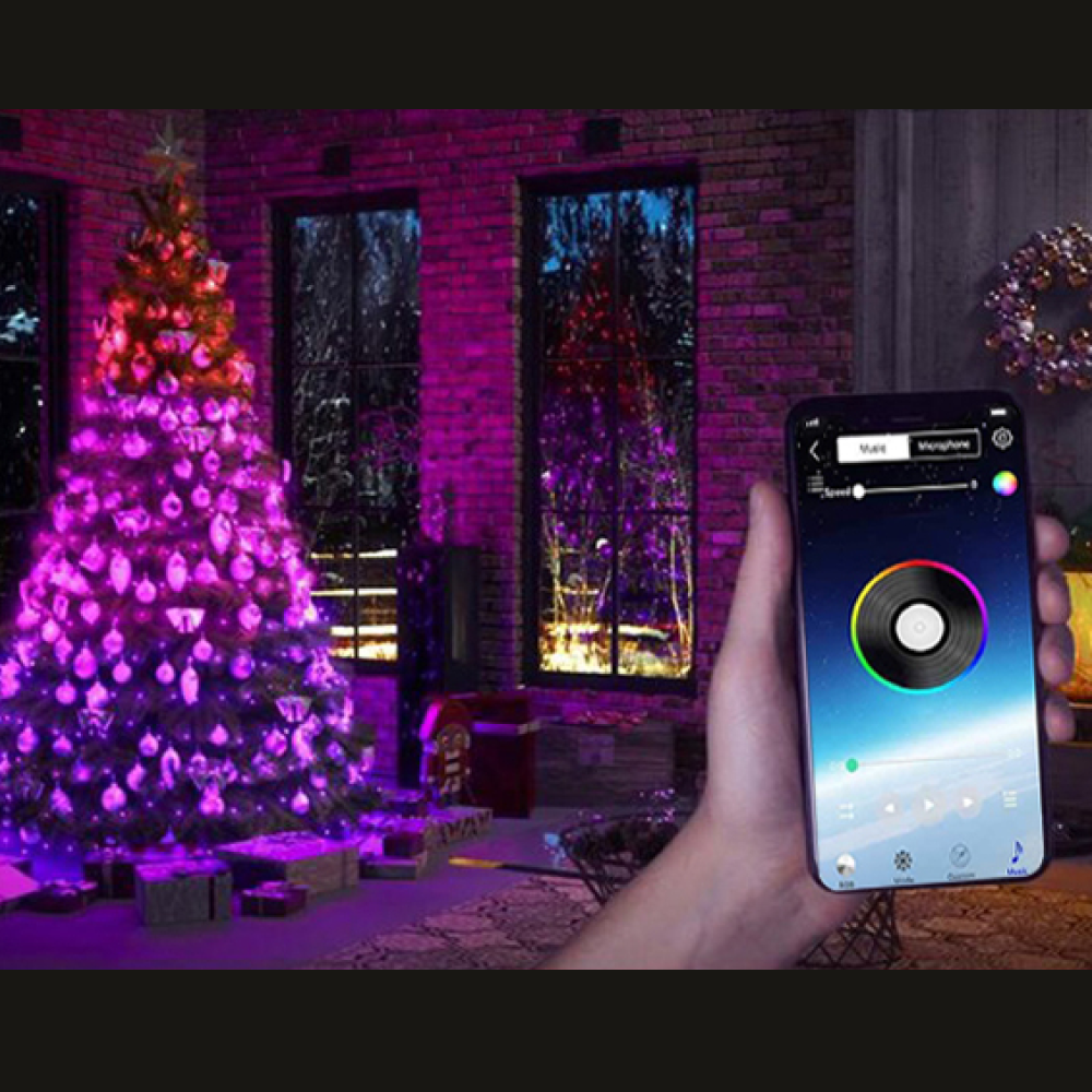 Trade Shop - Luci Led Albero Di Natale Usb Bluetooth App Interno