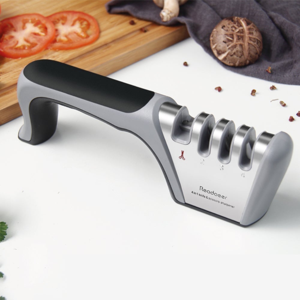 Affilacoltelli professionale con 3 pietre per affilare, rotazione di 360 °  Flip Design coltello da cucina in acciaio inossidabile ad angolo fisso  Sharpe - AliExpress