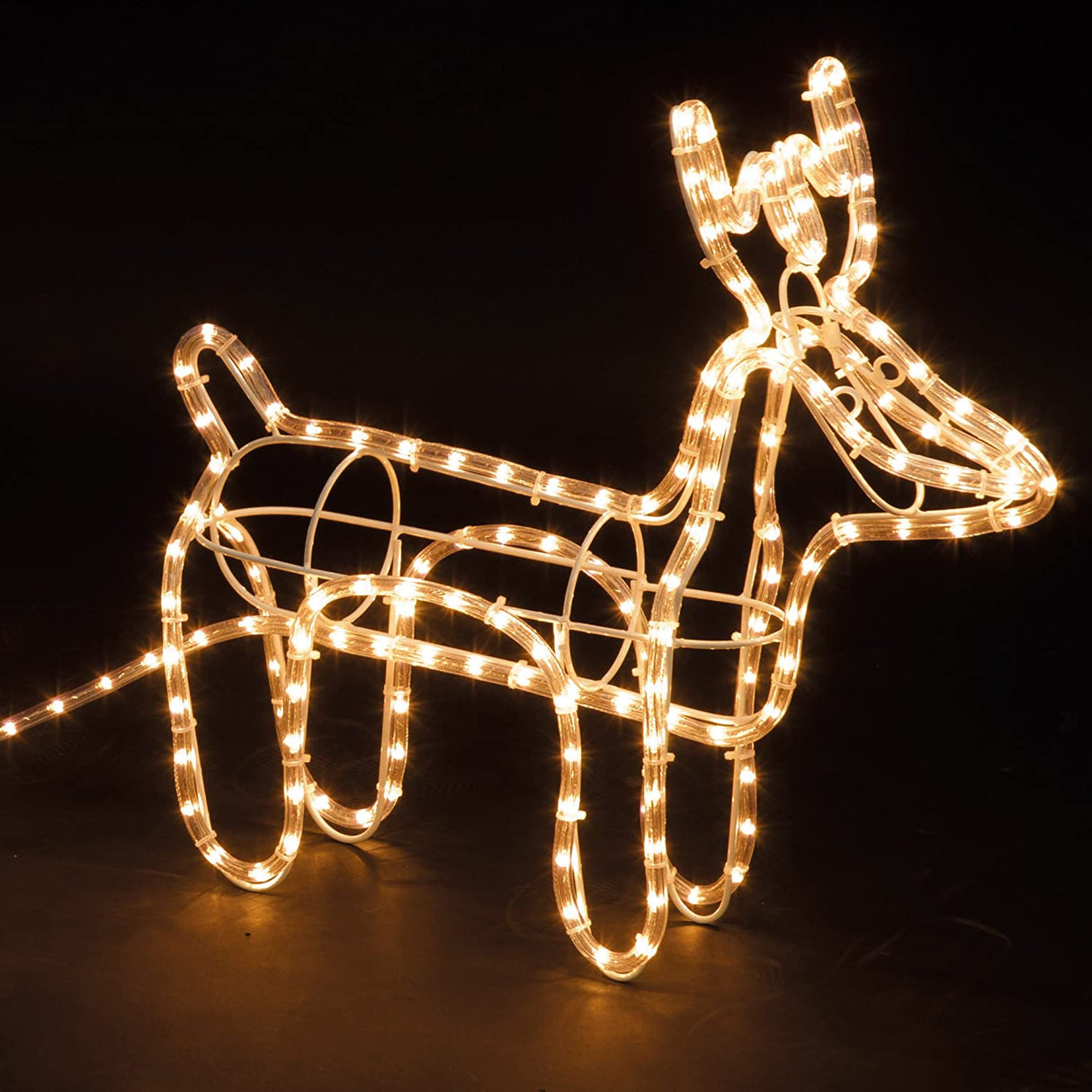 Babbo Natale slitta con renna Decorazione LED