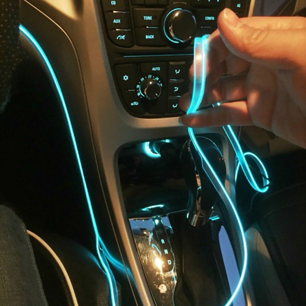 Striscia LED Per Auto Da 19,69 Piedi, Luci Ambientali Interne Per Auto RGB,  5 In 1 Con Kit Di Illuminazione Interna Per Cruscotto Multicolore Da 600,0