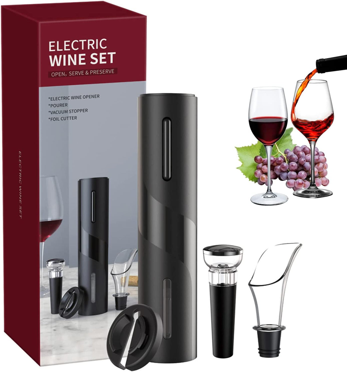 Cavatappi elettrico vino Deluxe Electric Opener, Shop online