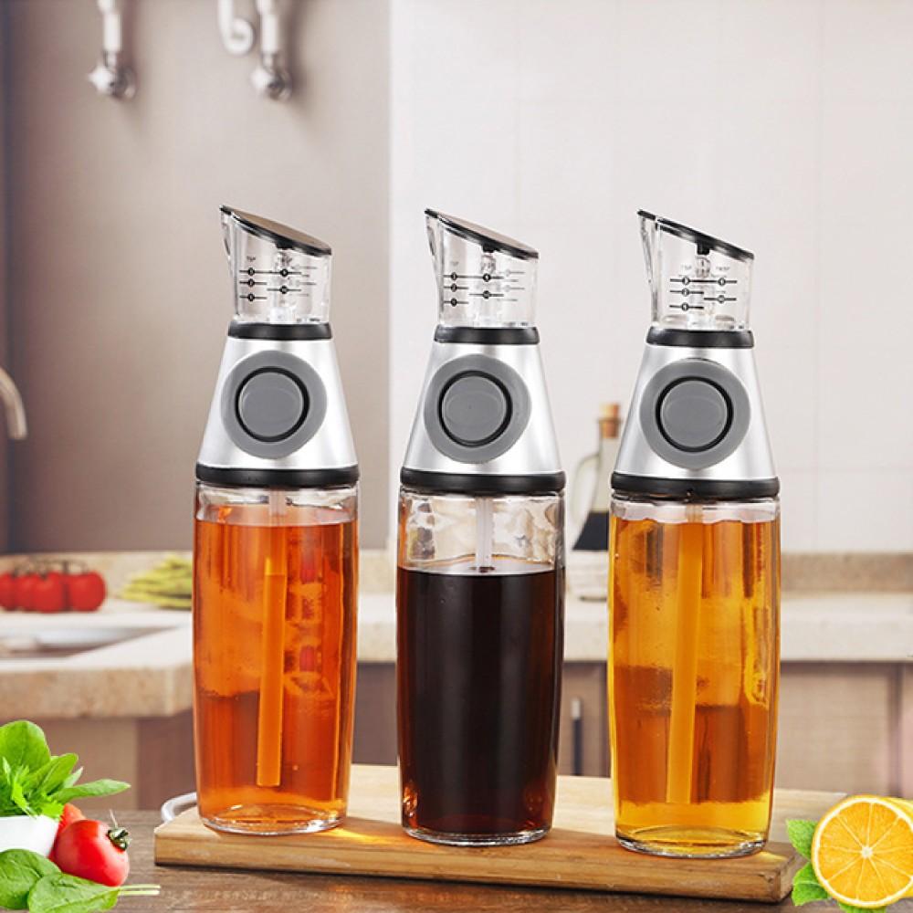 Hioph - Dispenser per olio d'oliva con beccuccio antigoccia, per dosatore  di olio e aceto, misura da cucina, per cucinare olio vegetale e aceto  (argento, 350 ml) : : Casa e cucina