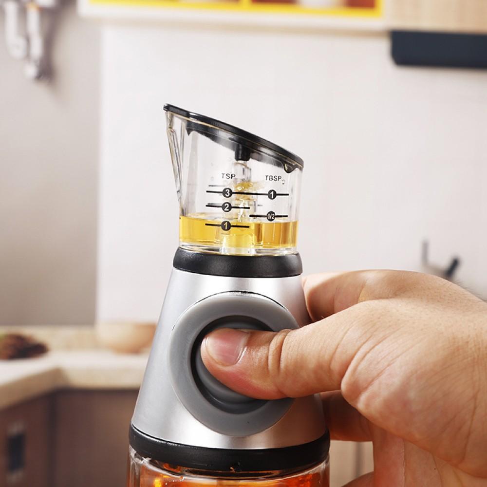Hioph - Dispenser per olio d'oliva con beccuccio antigoccia, per dosatore  di olio e aceto, misura da cucina, per cucinare olio vegetale e aceto  (argento, 350 ml) : : Casa e cucina