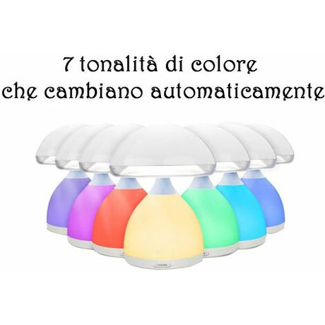 Lampada Led fungo da scrivania 7 colori touch