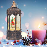 Lanterna decorazione natalizia LED pupazzo di neve