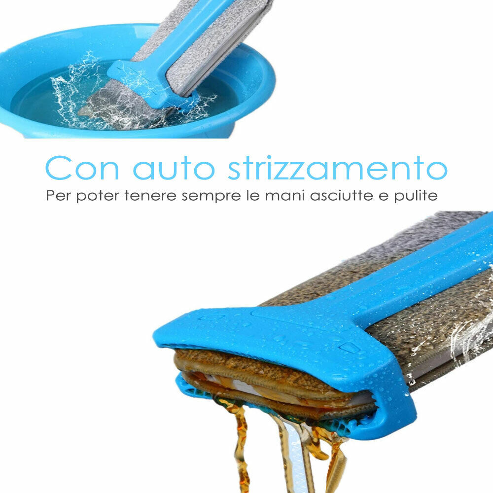 VITAPUR - Spray Mop Mocio Lavapavimenti a Spruzzo, 2 Panni in Microfibra  di Ricambio, Ideale per Tutti i Tipi di Pavimento: Legno, Ceramica,  Laminato, Testa Girevole a 360°