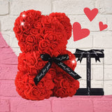 Teddy Heart San Valentino orsetto in rose artificiali con cuore vari c –  FLR International