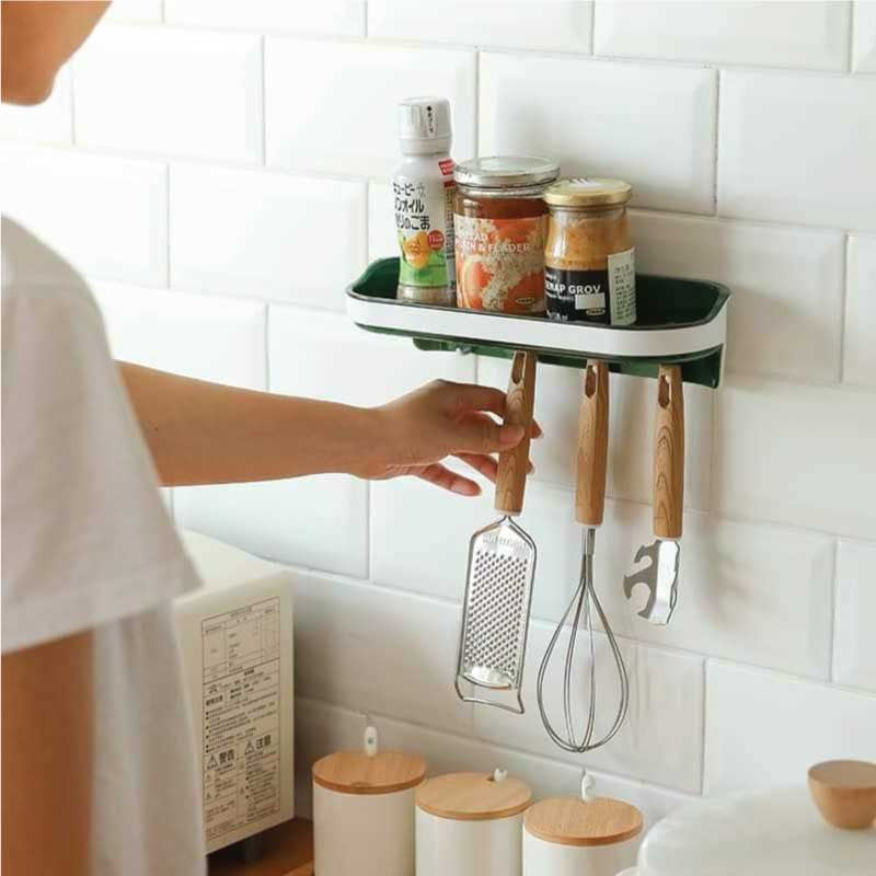 Ripiano per utensili a parete per bagno e cucina con ganci – FLR  International