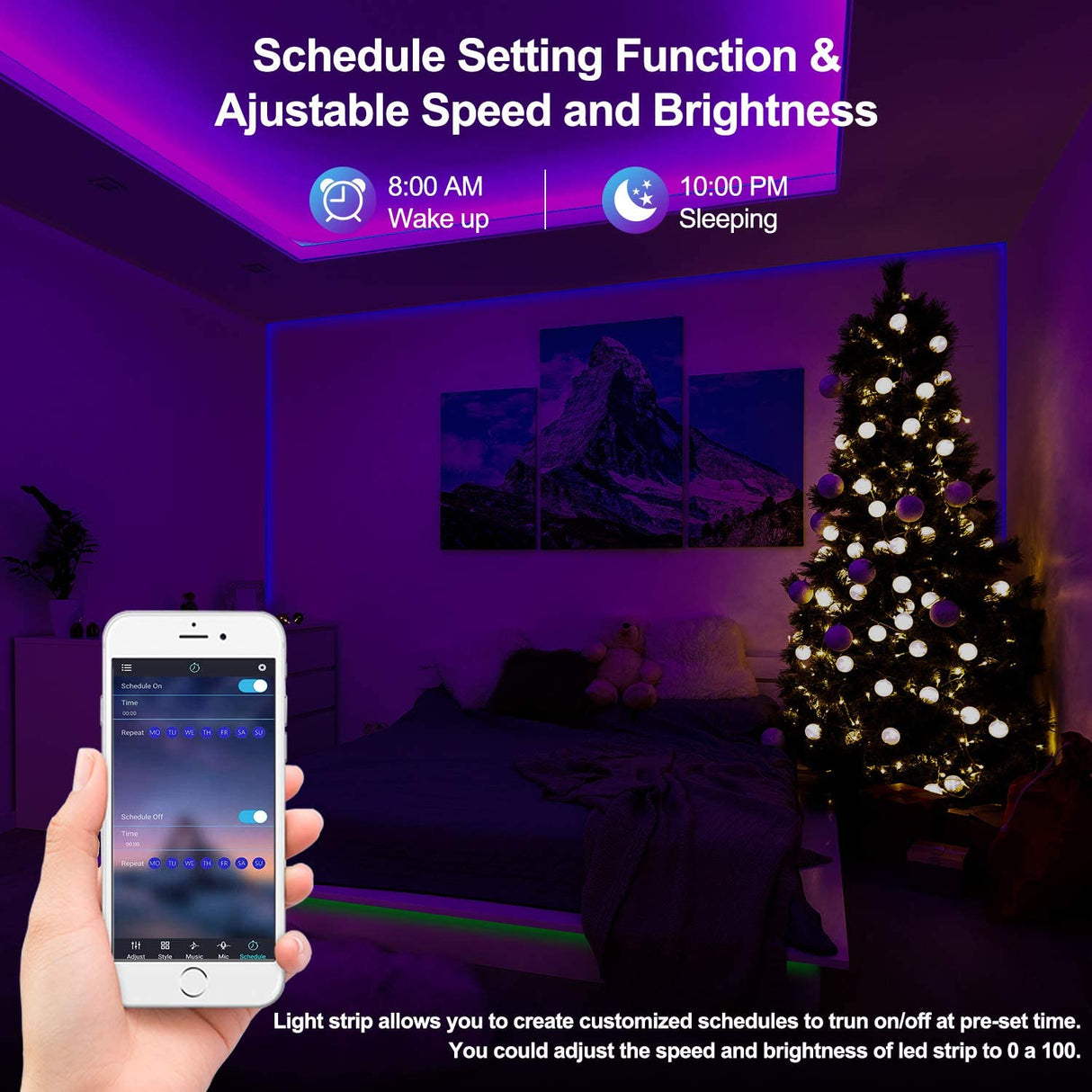 Striscia LED 5M RGB con telecomando incluso e app – FLR International