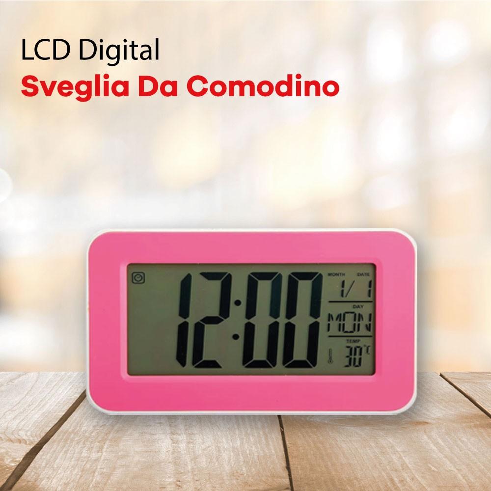 Sveglia digitale DS-3623 - Dispone di un ampio display a LED per una  lettura chiara del tempo e della temperatura – FLR International