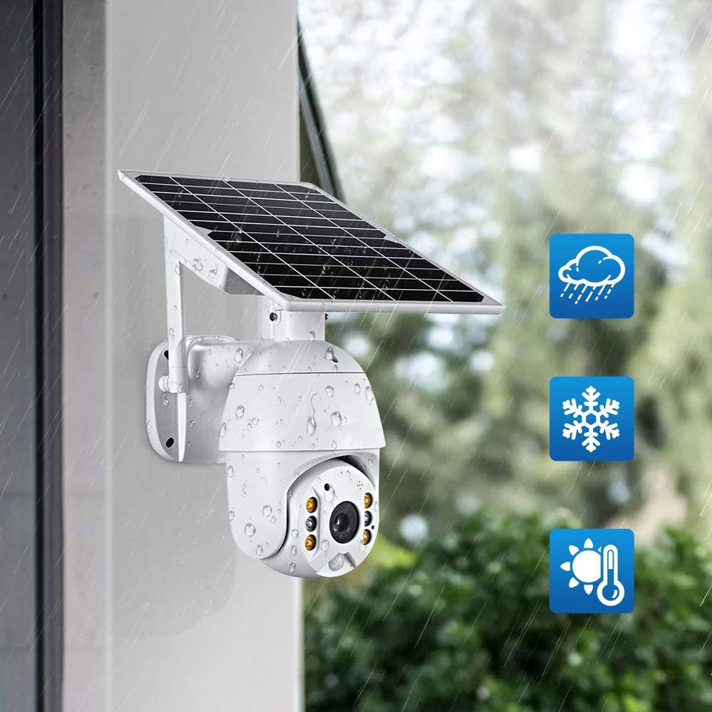 Fulenyi Pannello solare per fotocamera senza fili, pannello solare eco per  telecamera di sorveglianza senza fili da esterno 6 W, compatibile con