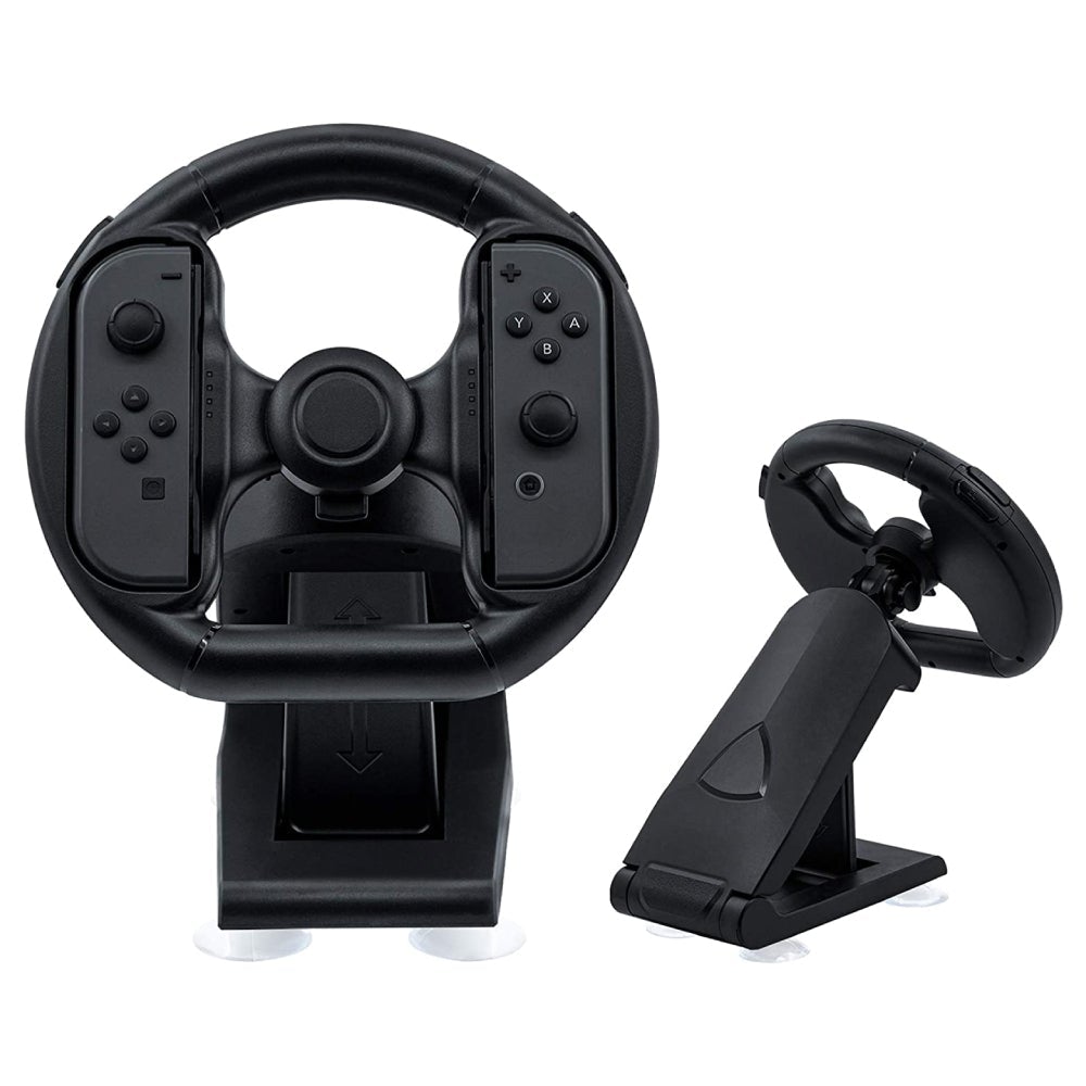 Hama Lenkrad 2er-Set für Nintendo Switch (2 XXL Joy Con Lenkräder, z.B. für  Mario Kart Deluxe, Rennspiel, Lenkrad-Set für die Switch Controller, auch  Switch OLED), Schwarz: Buy Online at Best Price in